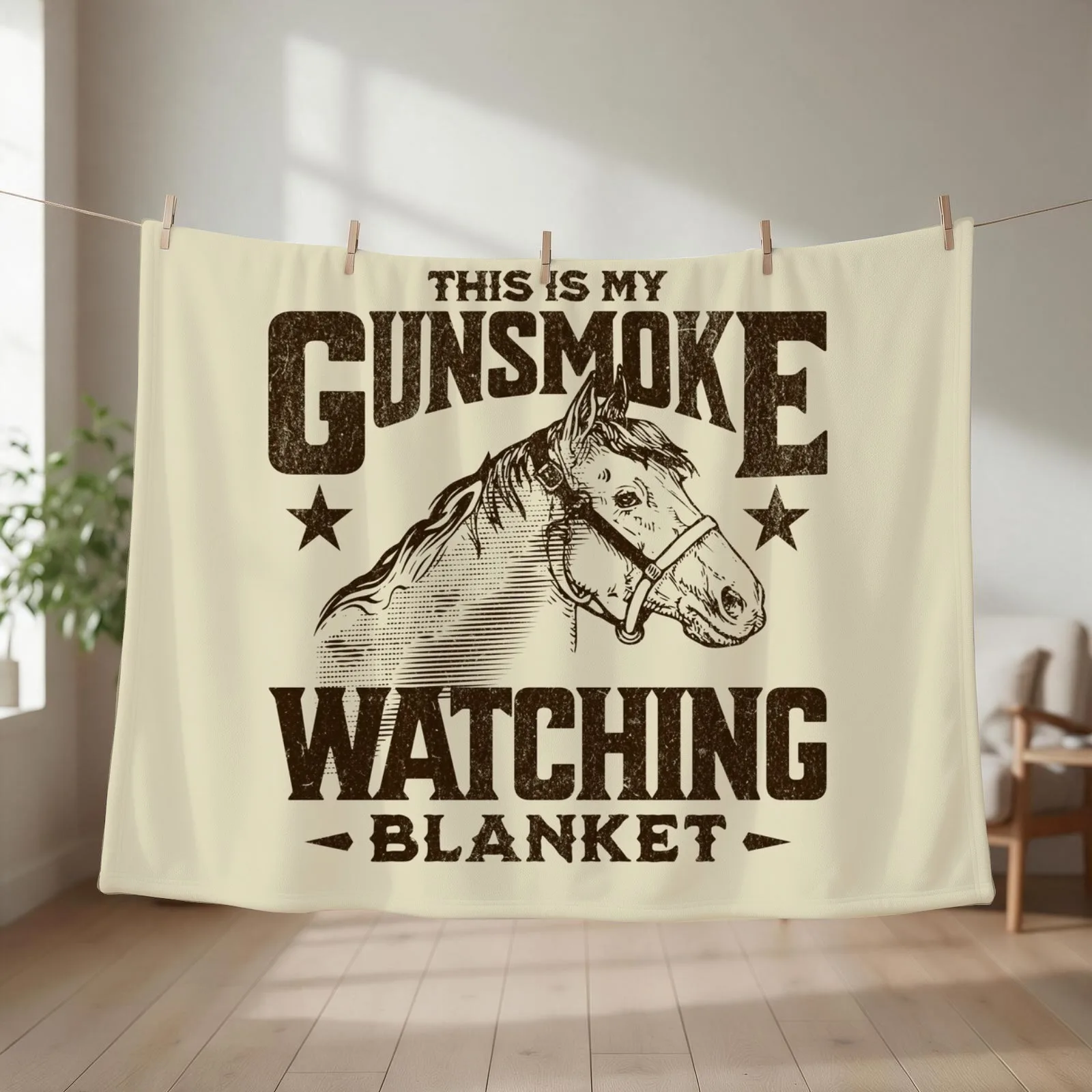 This Is My GUNSMOKE Watching Blanket | Funny Retro TV Throw Blanket Weighted cosplay anime Furrys Retros Blankets