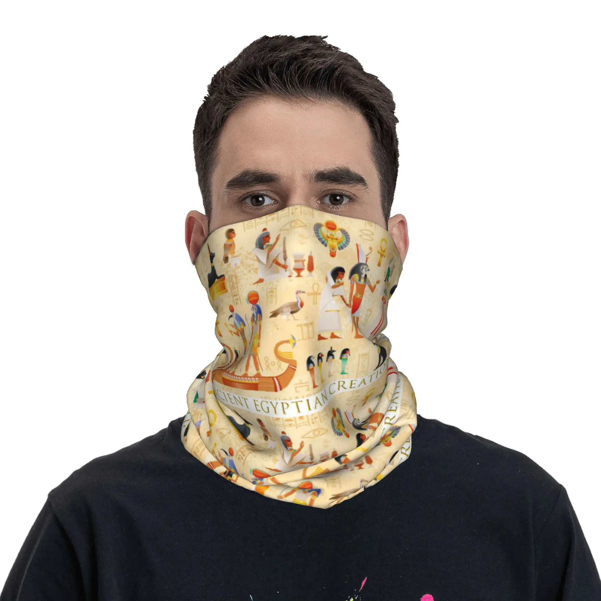 Pharaoh Design Bandana Neck Cover Printed Face Scarf Multifunction Cycling Scarf Cycling For Men Women Adult