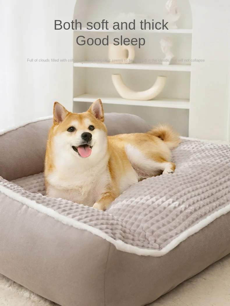 Neue Katze Bett Hund Haustier Bett Zwinger Nicht-Slip Winter Warme Kleine Hund Zwinger Schlafen Entfernt Gewaschen Weiche Welpen Kissen katze Liefert – Detail 7