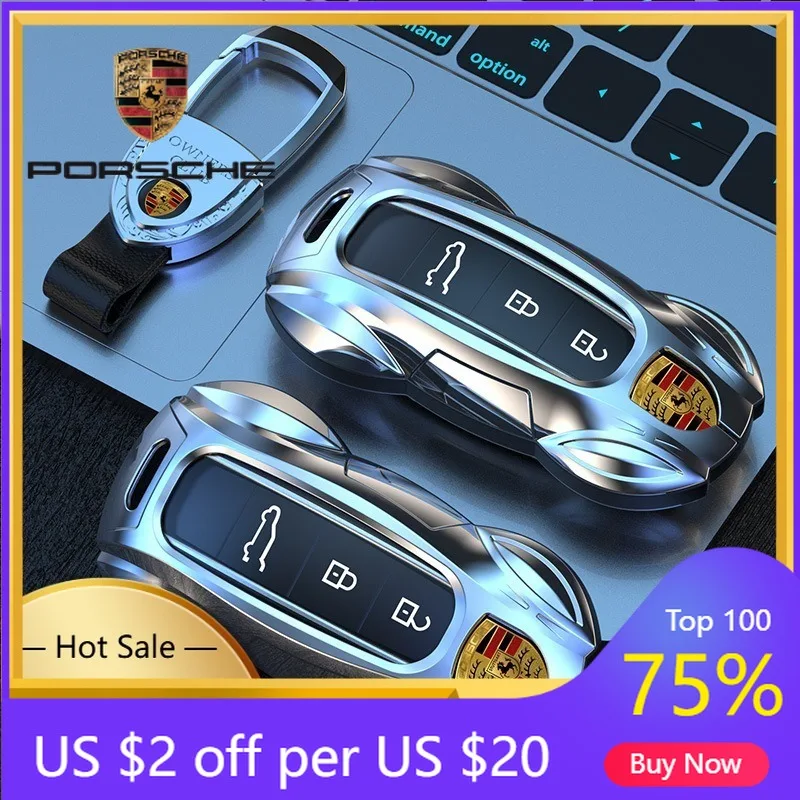 

Car Sticker For Porsche Cayenne Panamera Macan 911 Zinc Alloy Car Key Case Cover Shell Fob For Porsche Panamera Macan 718 Taycan