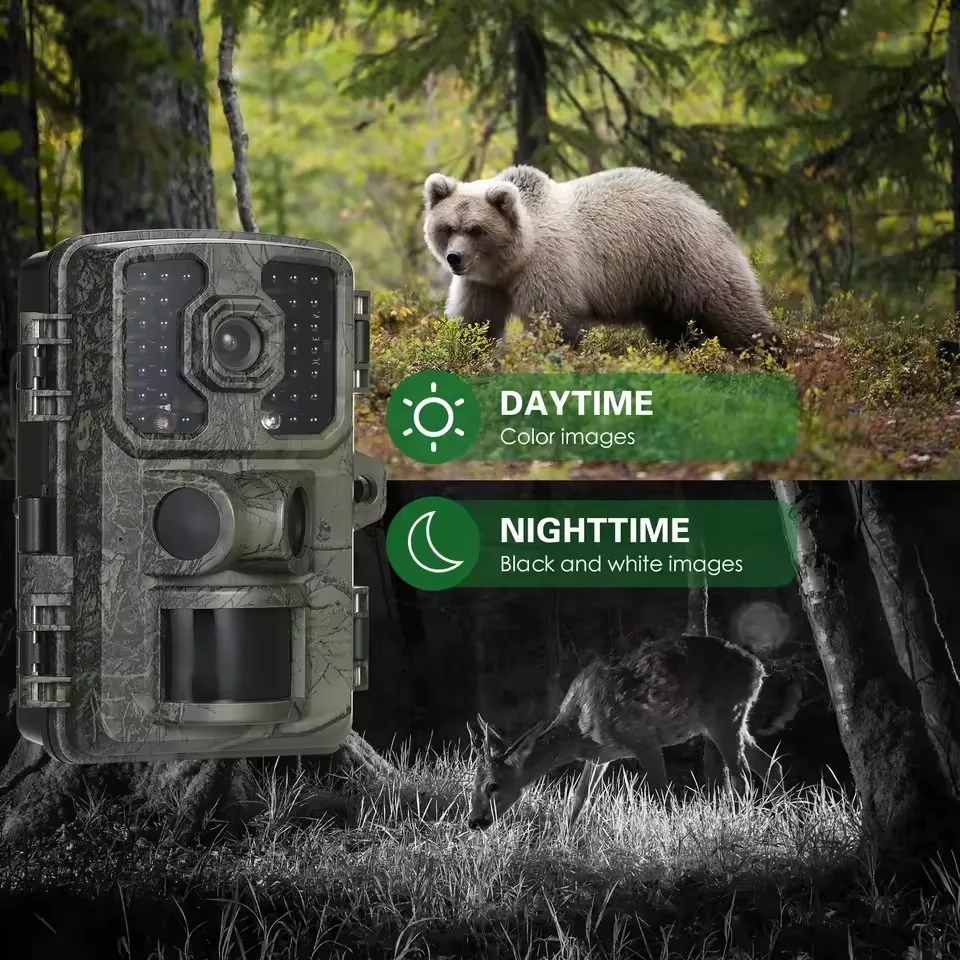 كاميرا تعقب الصيد 2K 4K IP66 مقاوم للماء الأشعة تحت الحمراء للرؤية الليلية الحركة المنشط الزناد كاميرا الأمن في الهواء الطلق مصائد الصور البرية #5