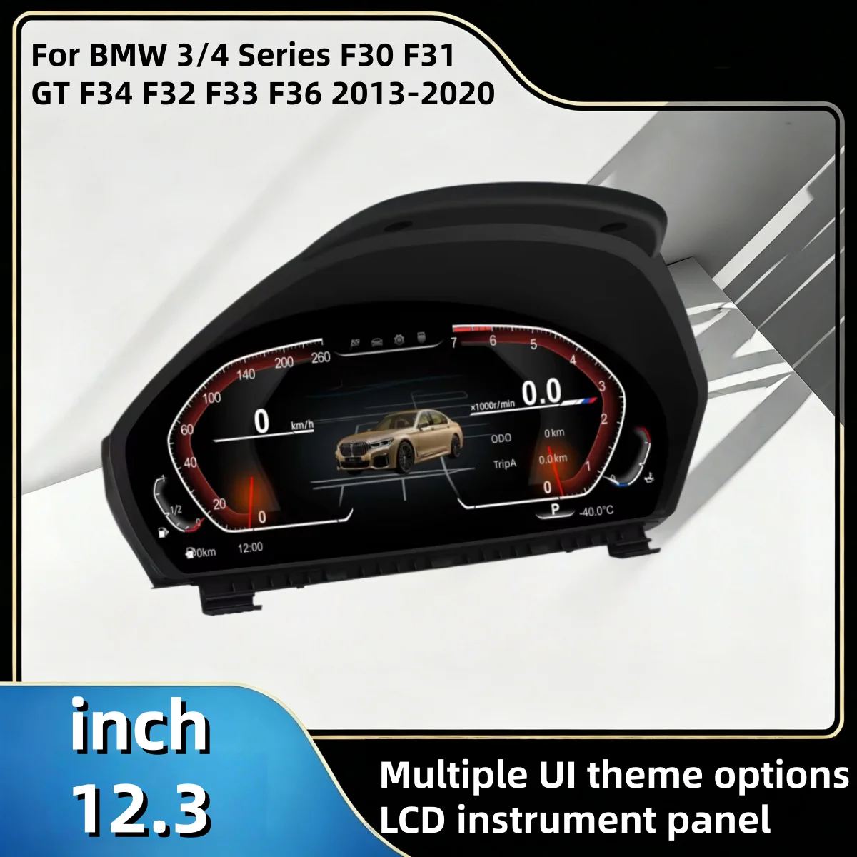 

12.3-inch For BMW F30 F31 GT-F34 F32 F33 F36 2013-2020 Digital Dashboard Speedometer LCD Cluster Instrument Panel,plug & play