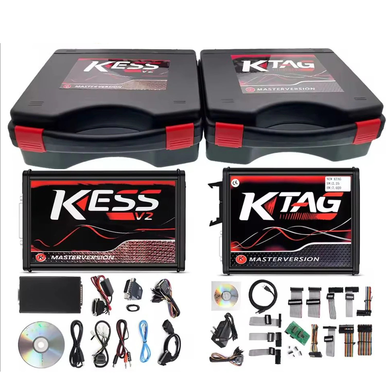 2026 Murata Filter Online EU Red Kess V2 V5.017 2.80 KTAG 7.020 2.25 OBD2 OBD 2 Zestaw do chip tuningu ECU samochodów osobowych i ciężarowych, nieograniczona liczba napraw — 2