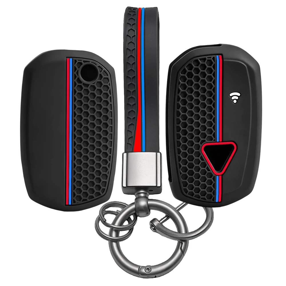 Silicone Motorcycle Key Cover for Triumph Speed Triple XC XE Scramble 1200 Rocket III Key Case Holder Keychain