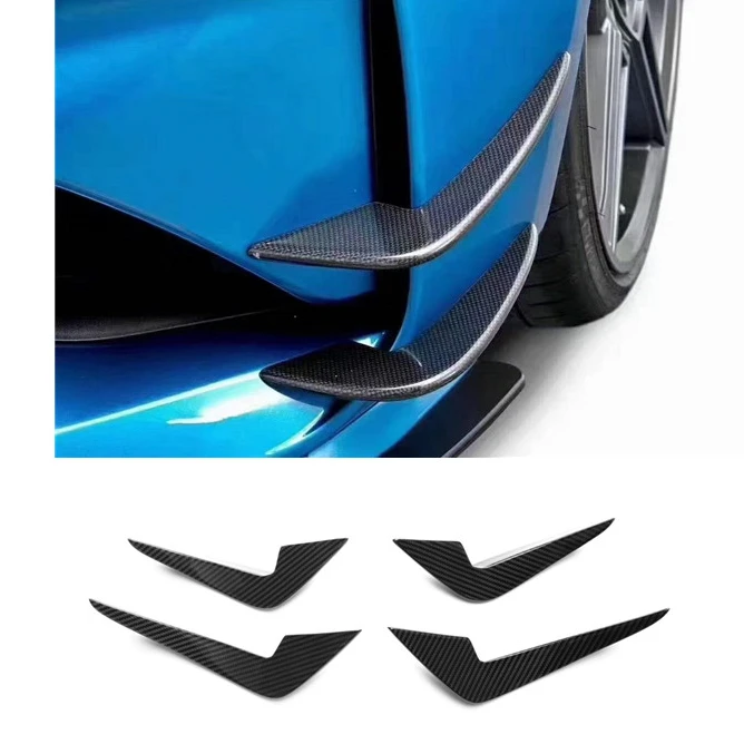 

AC Style 100% Dry Carbon Fiber Front Bumper Splitter Flap Fender Flares for BMW F87 M2 2014+ M2C 2019+ Front Canards