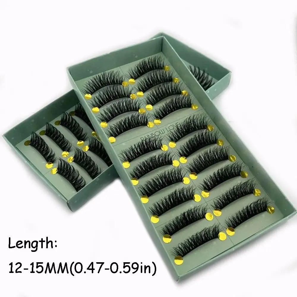 Pluizige Valse Wimpers Natuurlijke Lange Handgemaakte 3D Faux Nertsen Lash Volume Dierproefvrij Oogmake-up Gereedschap Wimper Extension