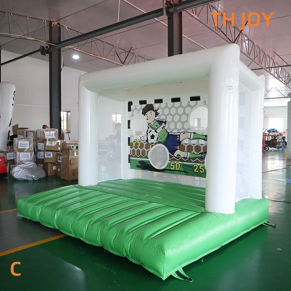 fast air ship to door, commerical Inflatable Soccer Shooting Targets Goal Pitch inflatables football shootout games bouncy mat