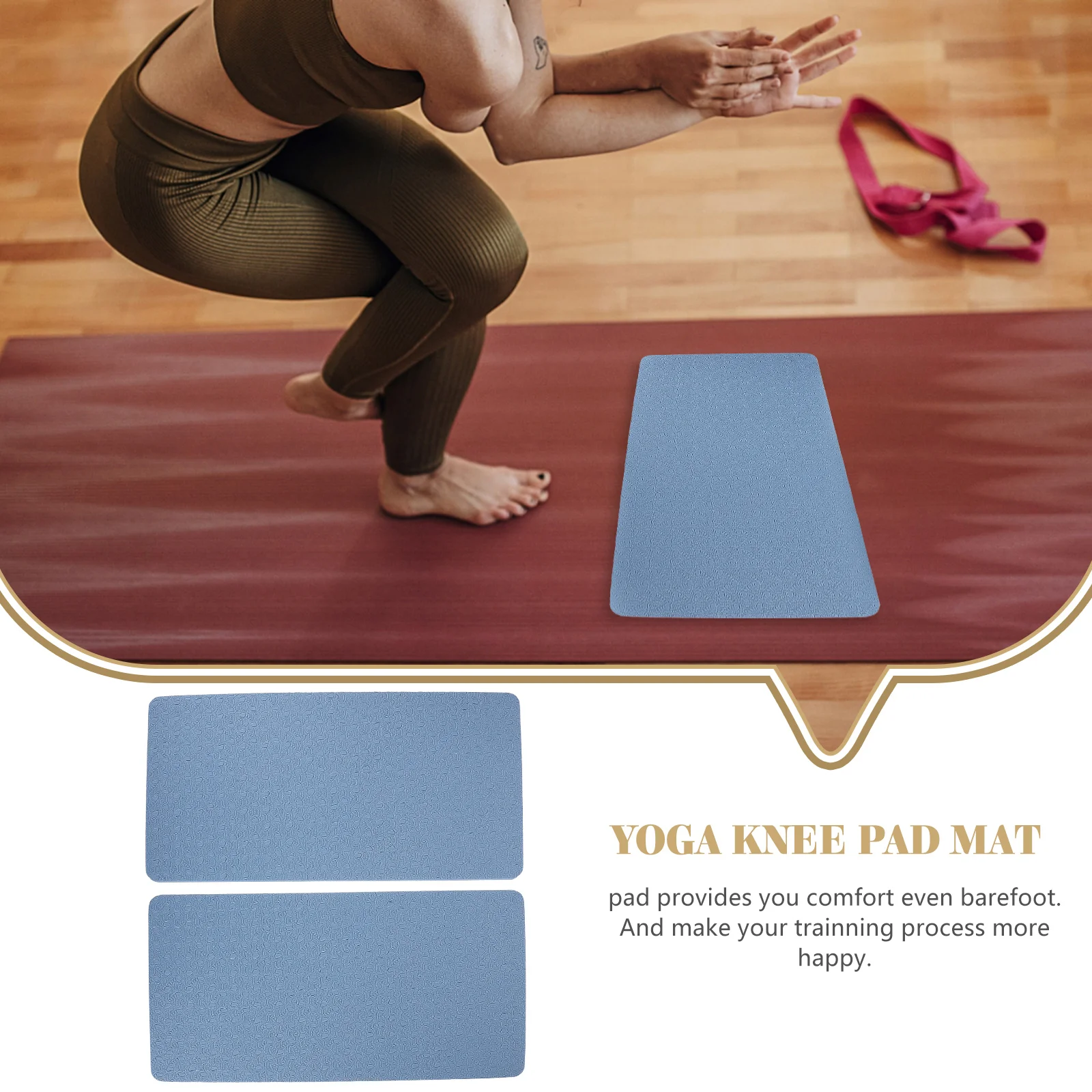 

Knee Pad Non skid Cushion for Sports Mat Stability Balance Trainer Balance Super Thick Shallow Blue Pair Home