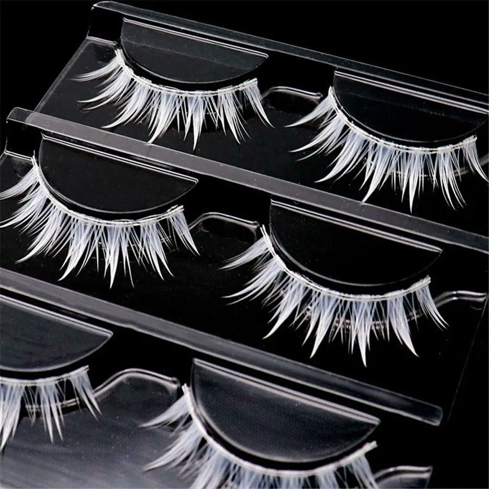 Oogmake-up Gereedschap Halloween Witte Wimpers Natuurlijke Look Herbruikbare Valse Wimpers Maskerade Partij Witte Manga Wimpers