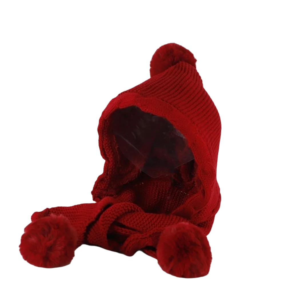 

Fashion Twist Knitted Hat Scarf Set Neck Warmer Windproof Women Hooded Scarf Thicken Soft Cycling Balaclavas Hat Autumn