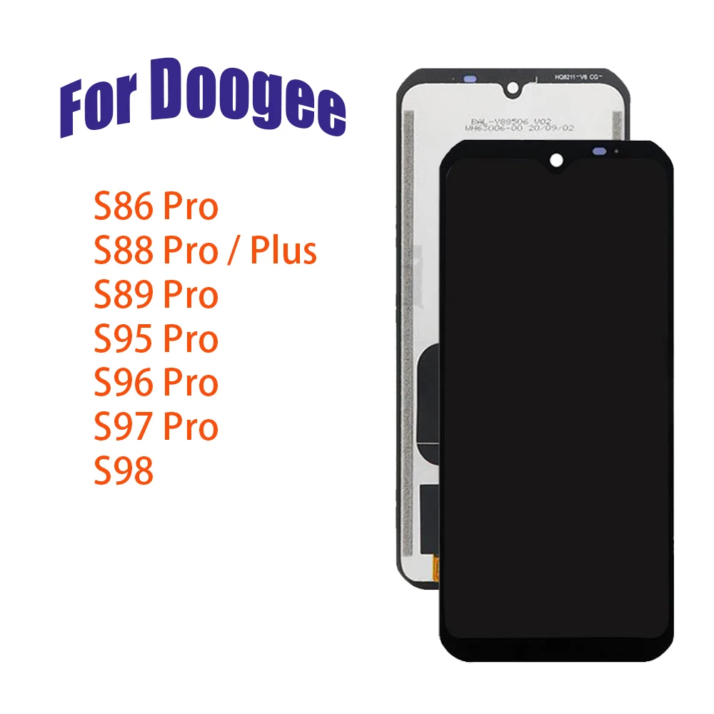 Display Lcd para Doogee S96 S98 S86 S89 S95 S96 S97 S88 Pro Mais Display Lcd de Toque Digitador da Tela Montagem Parte Substituição