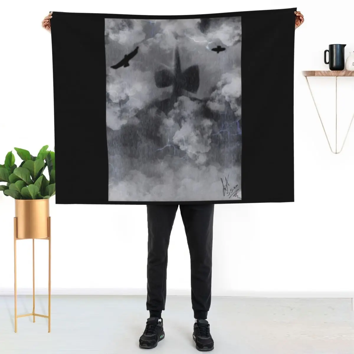

Siren head Throw Blanket Modern Design Soft Blanket for Home Decor
