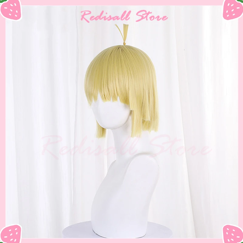 Jigokuraku Fuchi Yamada Asaemon Cosplay Wig Golden Short Hair Anime Headwear Free Wig Cap