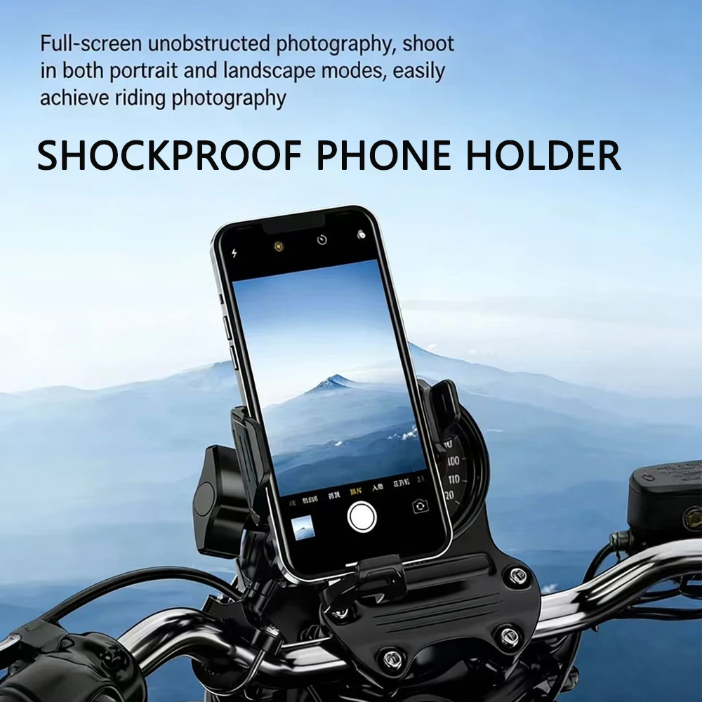 

Motorcycle Riding Shock-Absorbing Phone Holder Adjustable Anti-Theft Quick Release Navigation Bracket FOR Yamaha MT03 MT07 MT09