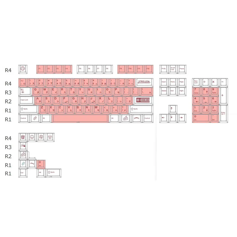 Imagem -06 - Querida Tema Keycaps Grupo Teclado Mecânico Keycap Teclado Rosa Perfil Cereja Versão Simplificada Sublimação Pbt