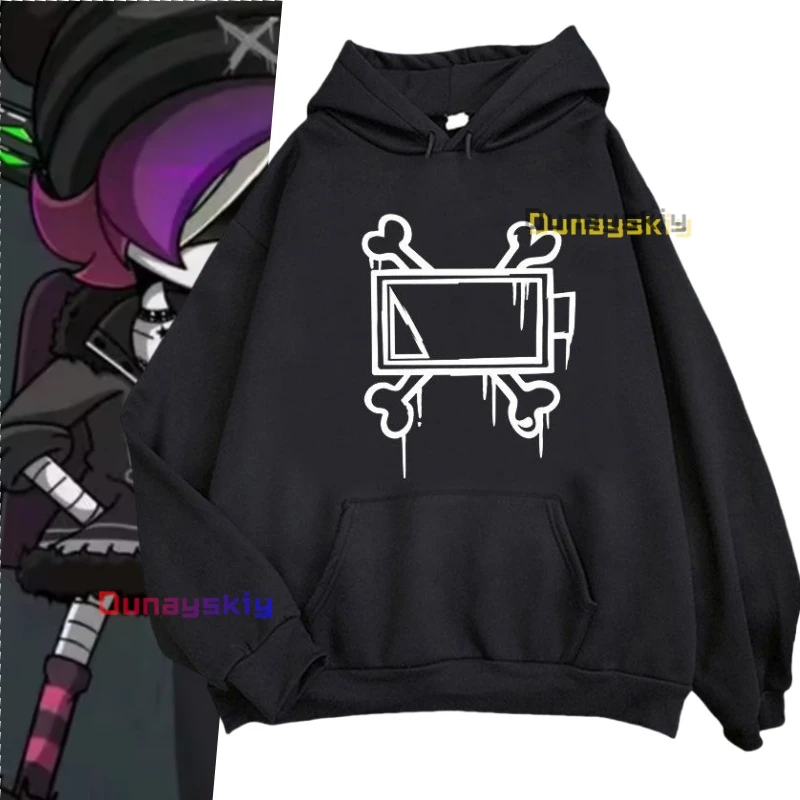 Juego Murder Drones Uzi Doorman Cosplay Sudadera con capucha disfraz Unisex estampado de huesos sudadera Casual manga larga sudaderas con capucha ropa