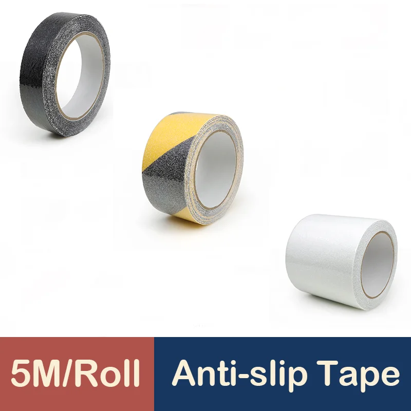 

5m Roll Anti-Slip Tape for Stairs Strong Adhesive Non-Slip Safety Tread Step Outdoor Floor Stickers 2/5/10cm Elderly Friendly