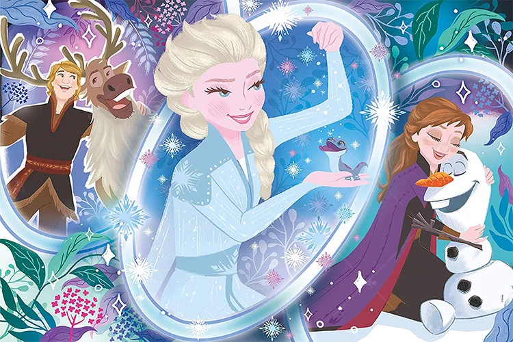 Frozen Elsa Anna Olaf Cartoon Image Ice World Disney Puzzles 300 500 1000Pcs Paper Jigsaw For Girls Kids Teen Friend Gifts Toy