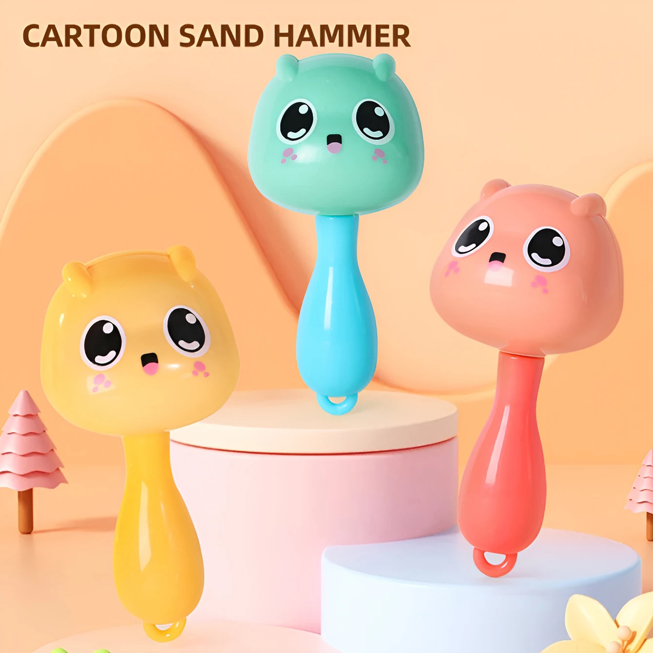 Baby rattle dinosaur sand hammer sound toy baby rattle fun puzzle baby toy