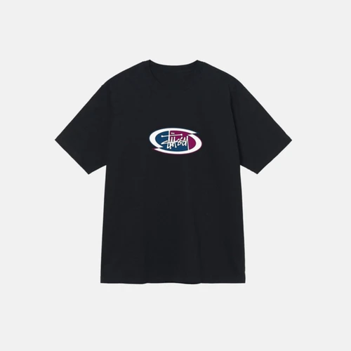 2024 STUSSY 타원형 배색 클래식 로고 프린트 캐주얼 반팔 티셔츠, 하이 퀄리티 럭셔리 브랜드 인기 스타일  Best5