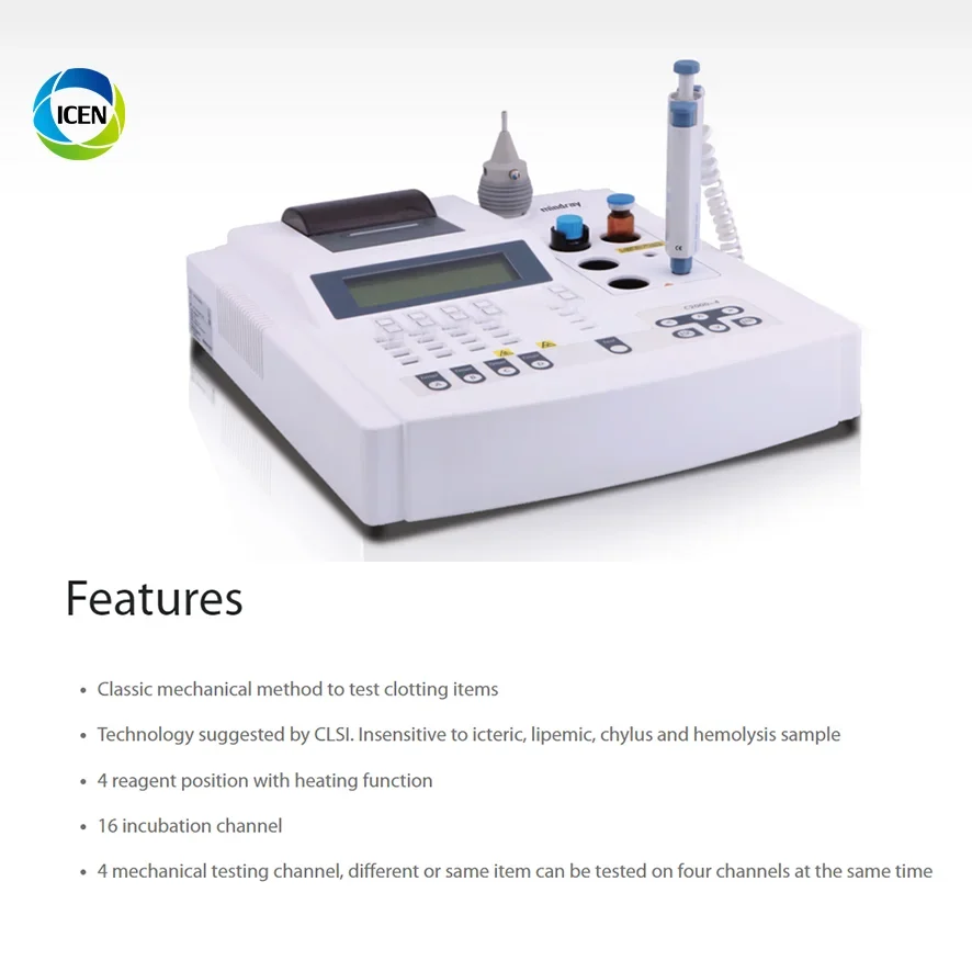 Mindray C2000-4 Health Care Semi-auto Coagulometer ศัลยกรรม Coagulation Analyzer Veterinary Coagulator สําหรับ Vet