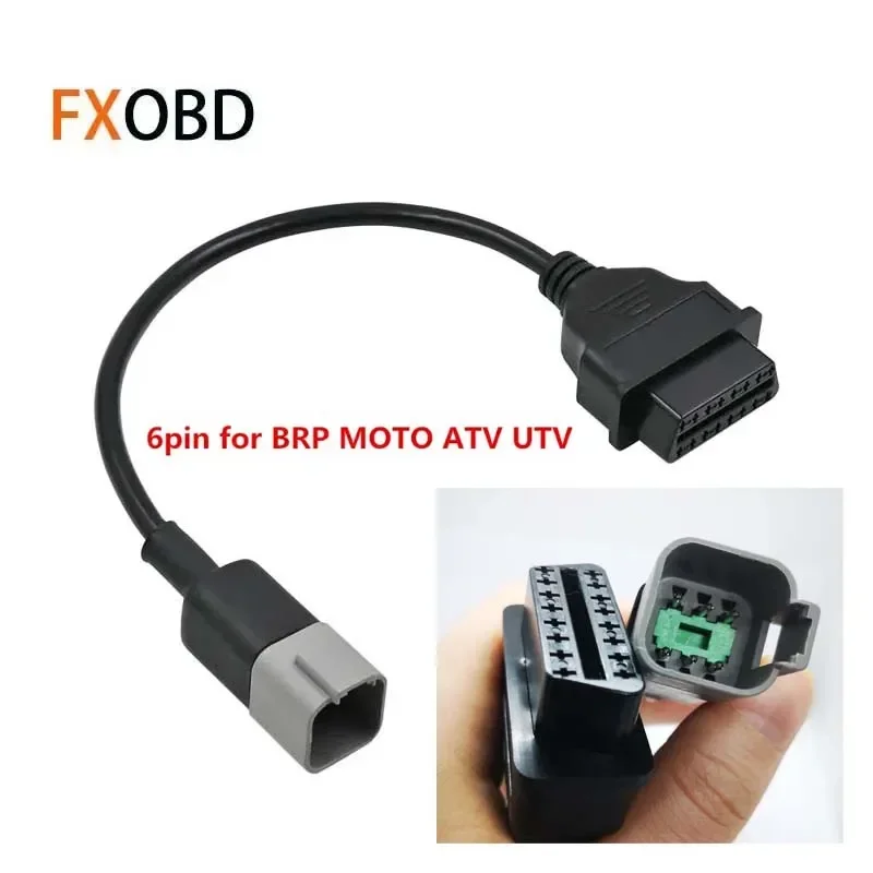 OBD2 Cable for BRP 6Pin for Bombardier Motorbike Faut Code Diagnostic Extension Adapter for BRP 6 PIN MOTO ATV UTV Motorcycles