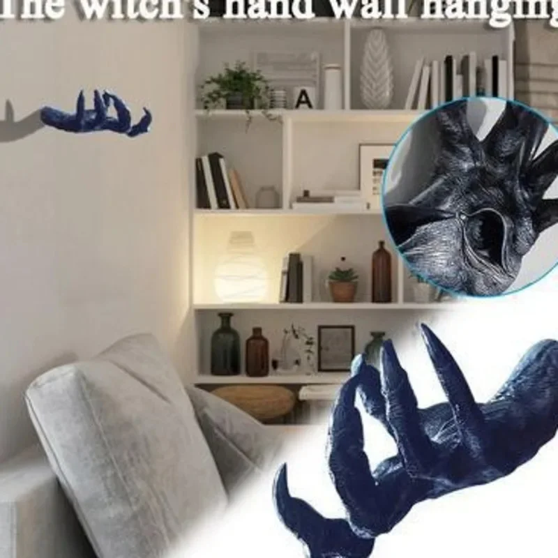 The Witch's Hand Wall Hanging Wall-mounted Simulation Hands Statue 3d Decorative Resin Art Open Hand Sculpture Home Decor