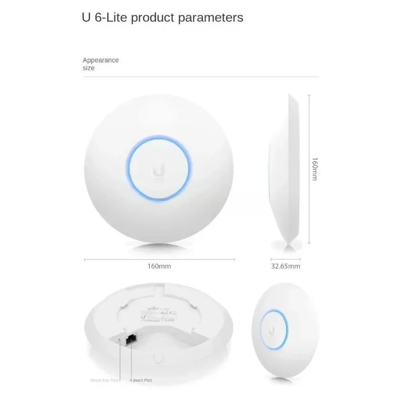 Unifi U6-Lite LR Pro Wifi6 Enterprise Wysokiej mocy gigabitowy dwuczęstotliwościowy punkt sufitowy