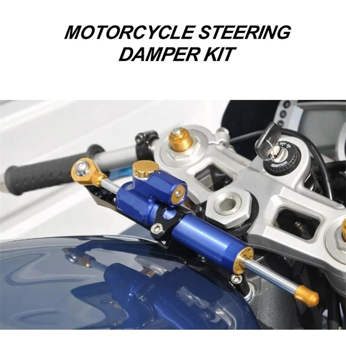 Motorcycle Steering Stabilizer Damper Mounting Bracket Kit for YAMAHA YZF-R6 YZF600 2003 2004 2005 Black