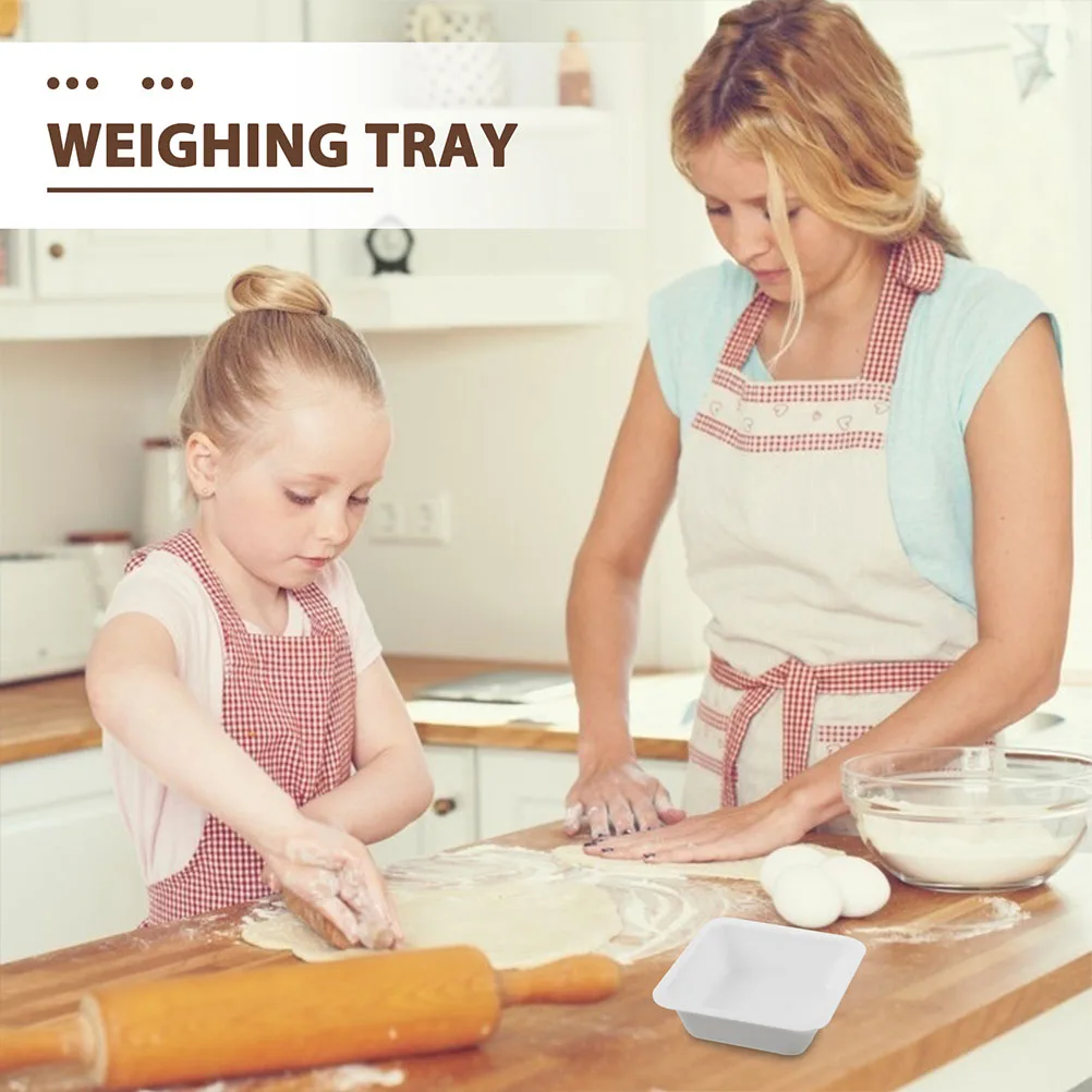 10pcs Boats Plastic Weighing Plate Smooth Surface Accurate Pour-Outs Chemical Static Resistant Lab Weighing Dish Tray