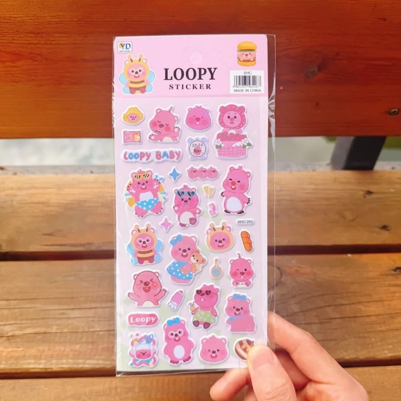 New Pororo Anime Cute Loopy 3D Foam Stickers, Lovely Cartoon Exquisite Stickers for DIY Phone Case, Desk & Journal Decoration view 4