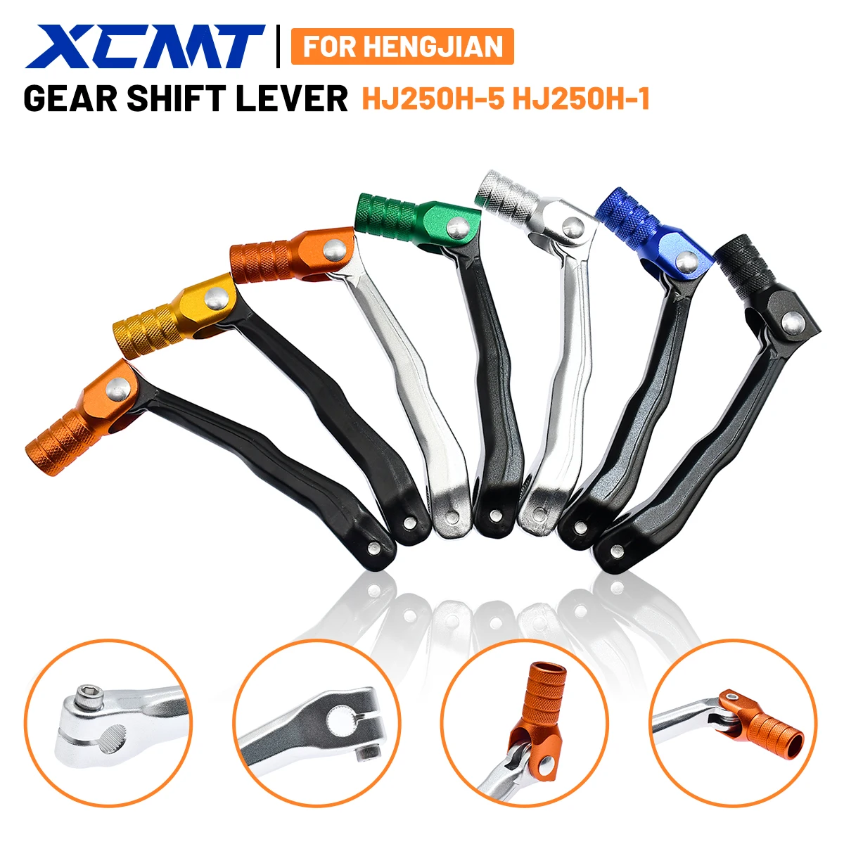 

Motorcycle For HENGJIAN YAMAHA LONCIN CNC Aluminum Folding Gear Shift Lever DT230 HJ250H MT250 TSE250R GR7 GR8 KAYO Off-road