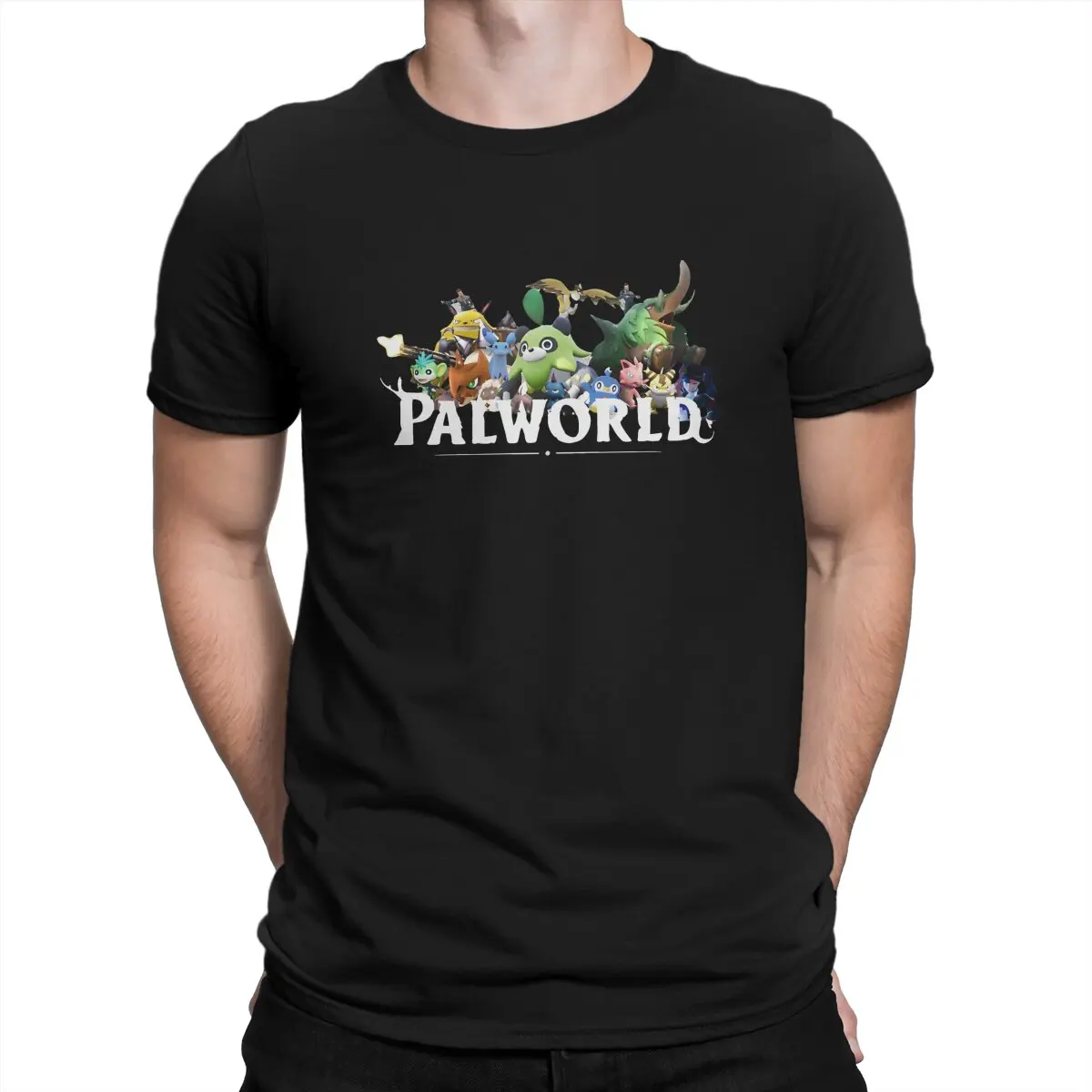 Vintage Hipster Polyester TShirts Palworld Male Style Streetwear T Shirt O Neck