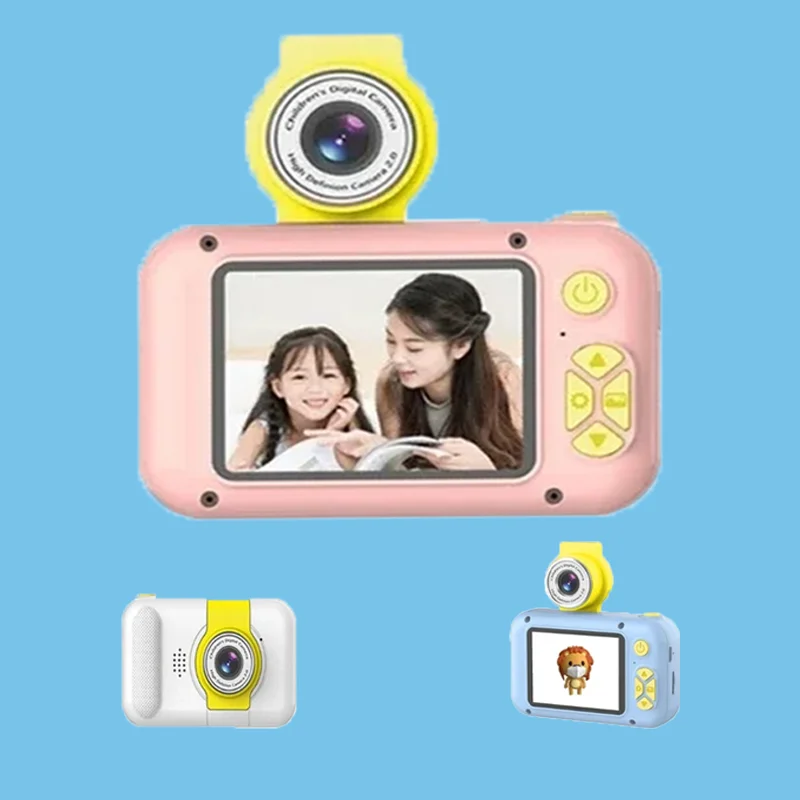 Children Camera 2.4in IPS Screen 180° Flip Lens Selfie Digital Cam for 4 To 12 Year Old Kid Christmas Birthday Gift Toy for Kids