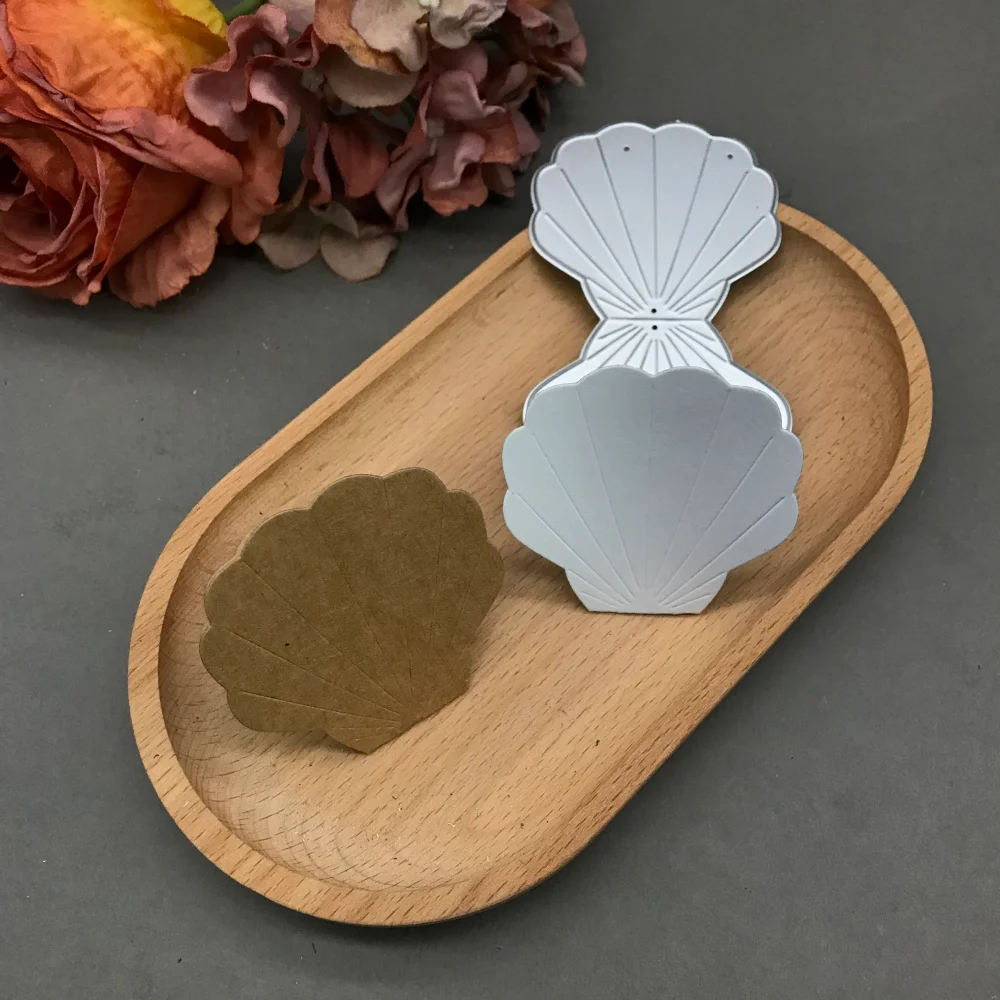 

1pcs metal cutting dies cut die mold Folded shell Scrapbook paper craft blade punch stencils dies
