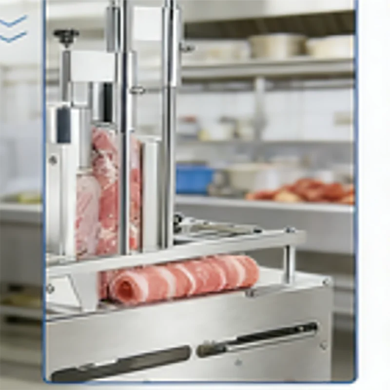 Compact Structure Frozen Meat Cutting Machine 71KG Lightweight   Easy Move For Hotel Canteen