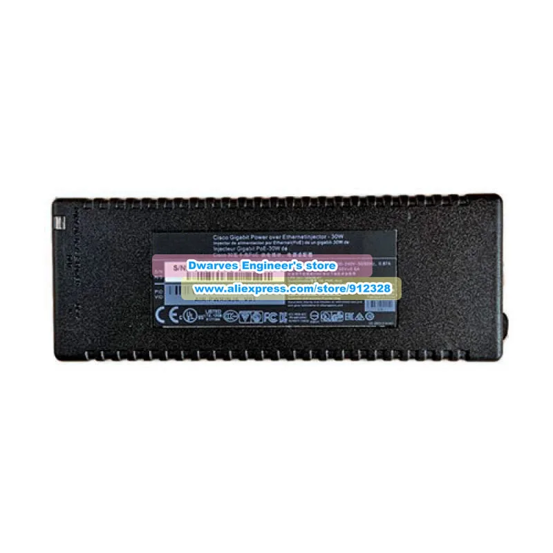 55V 0.6A 30W Gigabit PoE Injector AIR-PWRINJ6 Power Adapter MA-NJN-4 For AIR-AP1802 AIR-AP2802 AIR-AP3802 SERIES