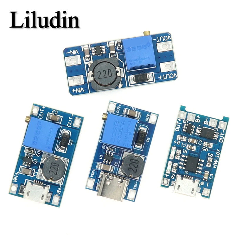 5Pcs MT3608 DC-DC Step Up Converter Booster Power Supply Module Boost Step-up Board MAX output 28V 2A for arduino diy kit