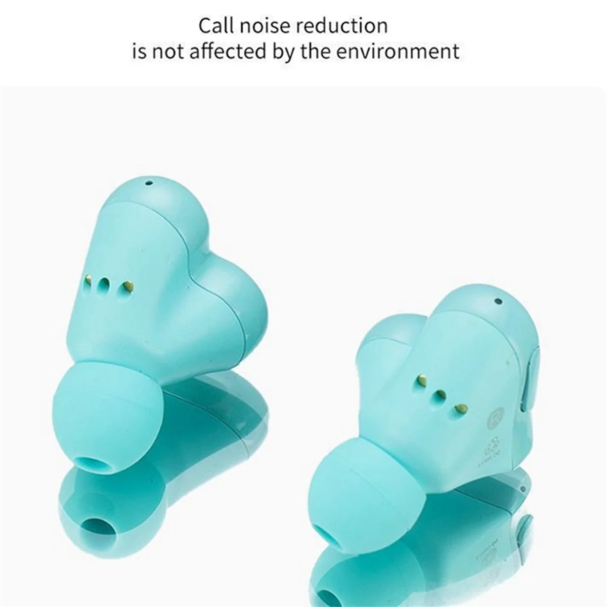 AD41-Love ชุดหูฟังบลูทูธกันน้ําจับคู่ง่ายต่อเนื่องแบบพกพา In-Ear ชุดหูฟังตัดเสียงรบกวนหัวใจ,