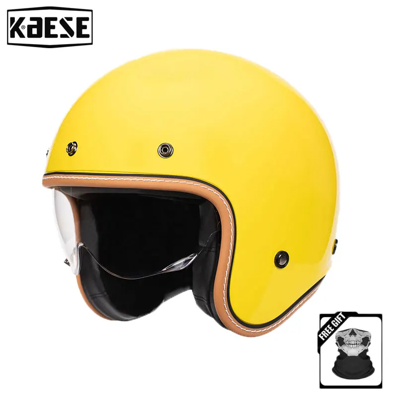 

Retro 3/4 Open Face Motocross Helmet DOT Approved Motorcycle Helmets Men German Style Jet Helmet Four Seasons Capacete De Moto