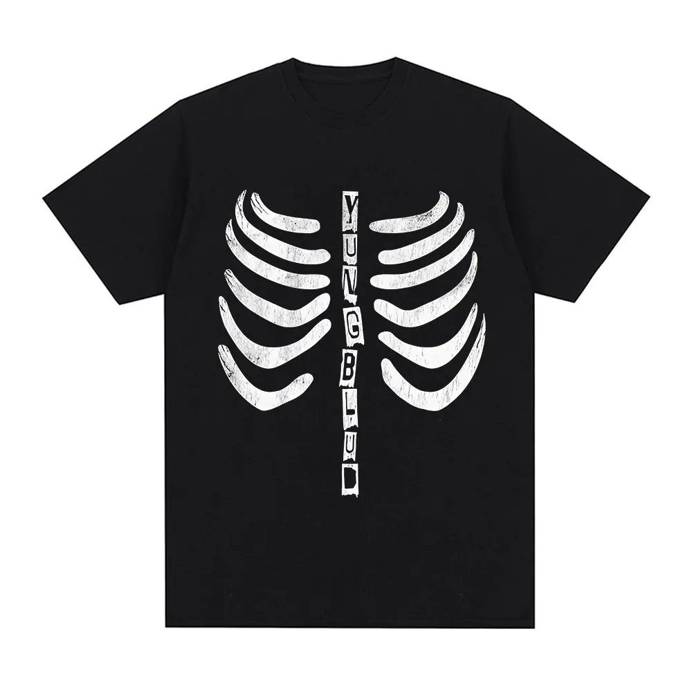 Yungblud Skeleton T Shirt Men Women Clothing Fashion Punk Rock Short Sleeve T-shirts Summer Casual 100% Cotton Oversized T-shirt