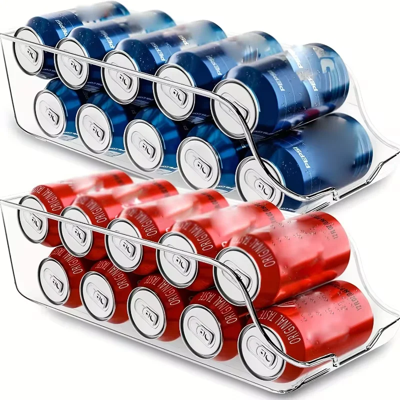 

Refrigerator Freezer Can Organizer Kitchen Storage Bin Refrigerator Organizer Beverage Storage Bin Can Dispenser Accessories