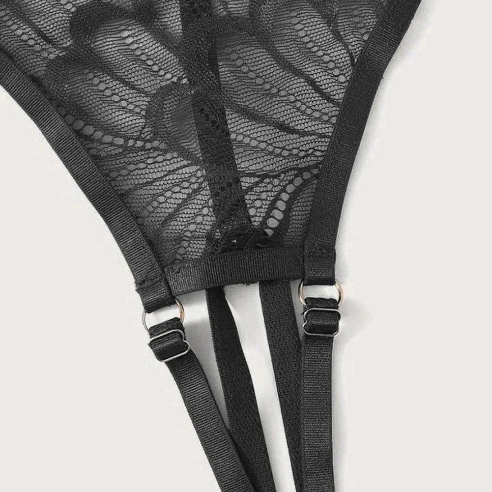 Women's Crotchless Bra Sexy Adult Lingerie Mini Dress Set Hollow Women's Underwear See Through Women's Sleepwear Sexy Mesh bra image 4