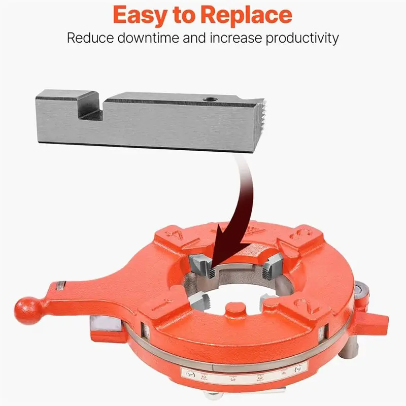 N84R Machine Dies 1"-2" NPT Pipe Dies, Right-Handed HSS Pipe Threading Dies Fit Integrated Pipe Threading Machines