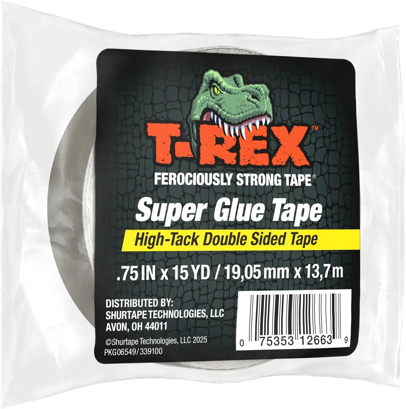 

Double Sided Super Glue Tape, 0.75" x 15 Yards, Clear, Heavy Duty Acrylic Adhesive for Permanent Repairs on Ceramic, Concrete