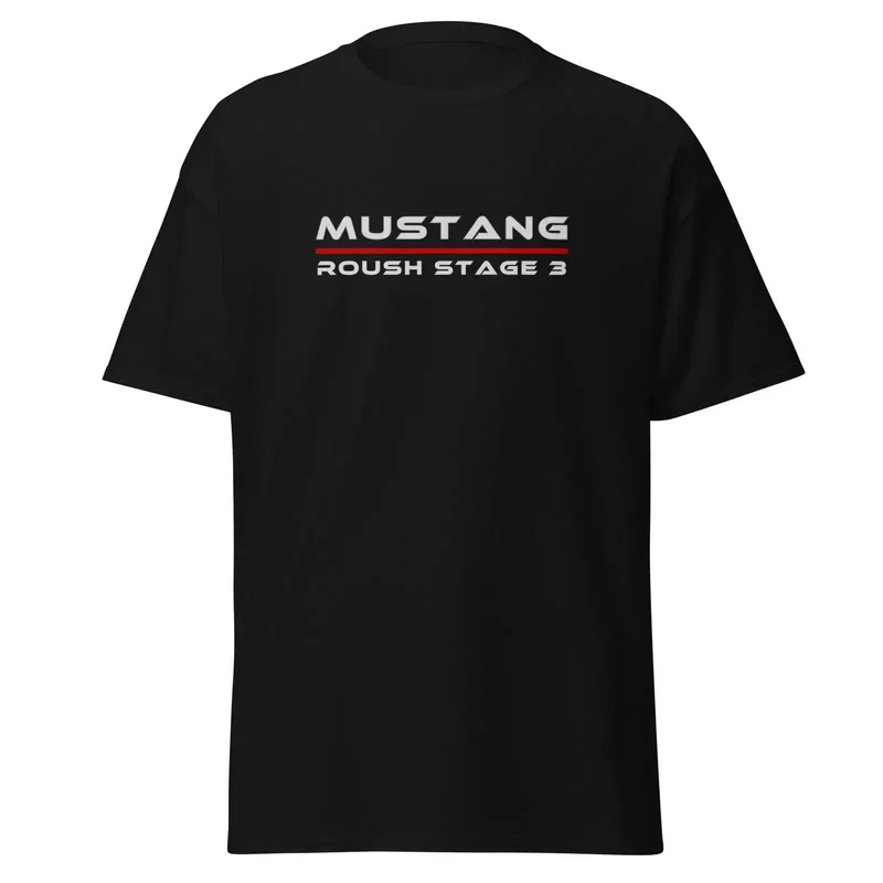 2024 Men T Shirt Casual Ford Mustang Roush Stage 3 Car Enthusiast T-shirt Graphic Summer Short Sleeve 100% Cotton S-3XL Cool Tea