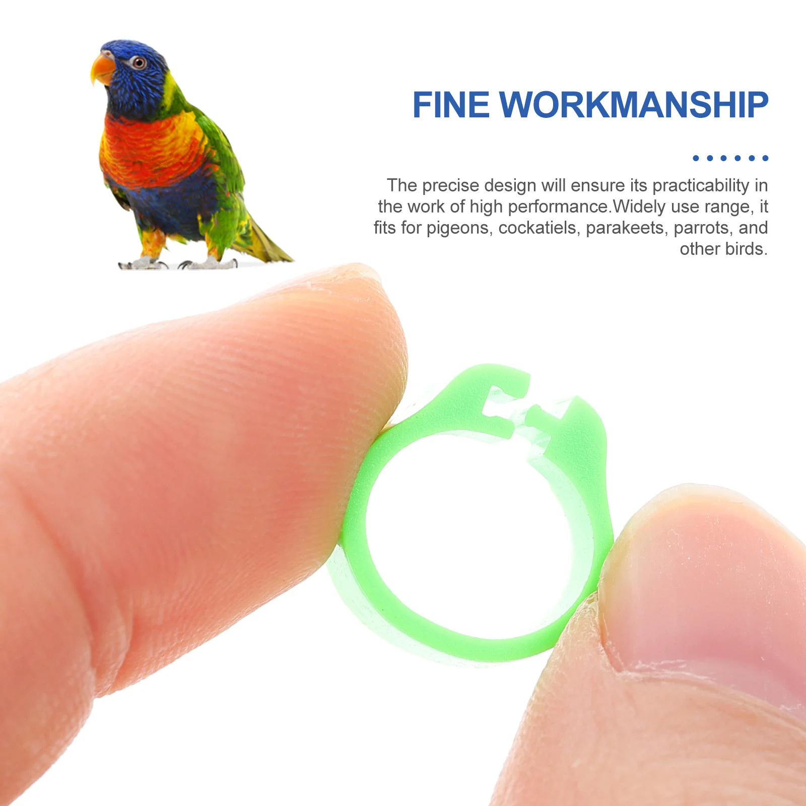 

300Pcs Pigeon Identification Rings Premium Plastic Foot Bands Lightweight Durable Bird Leg Clip Colorful Marking Supplies
