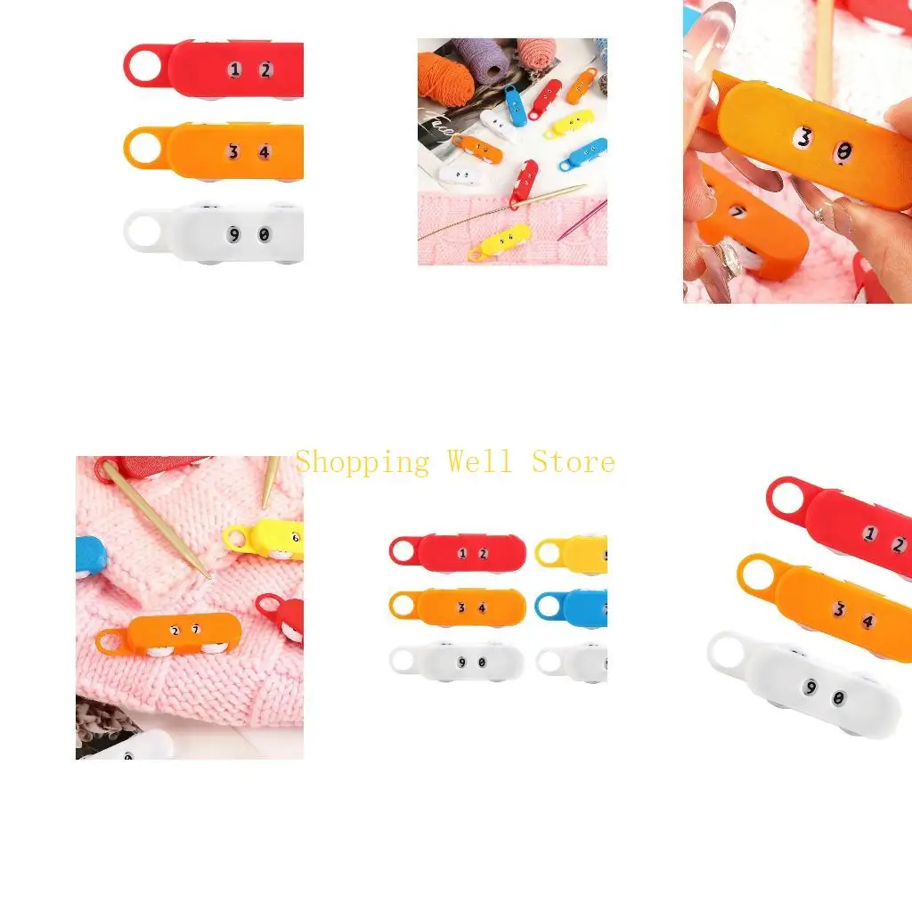 KX4B Portable Stitching Trackings Tool for Knitting Crochet Crafted of Plastic