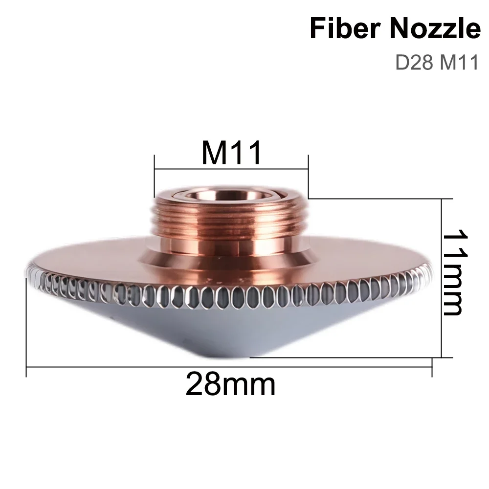 Laser Cutting Nozzle D28 M11 Chrome Plated Single Double Layer 0.8-6.0mm for Raytools Precitec Fiber Laser Head