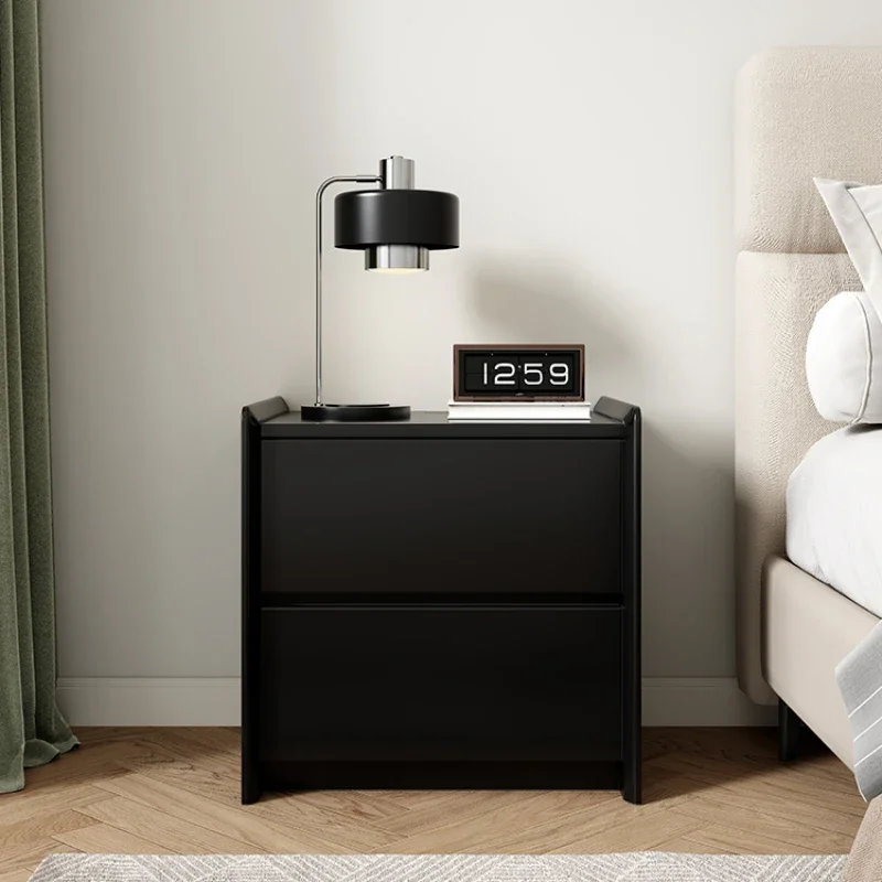 Mesita de noche de diseño, cama lateral de café de madera, diseño de habitación, sala de estar, mesita de noche estrecha nórdica, sofá, pintura para hornear Syh